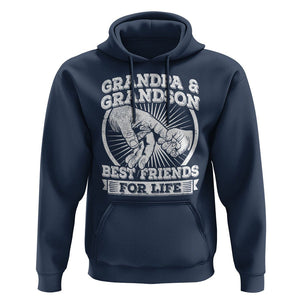Father's Day Hoodie Grandpa Grandson Best Friend for Life TS09 Navy Print Your Wear
