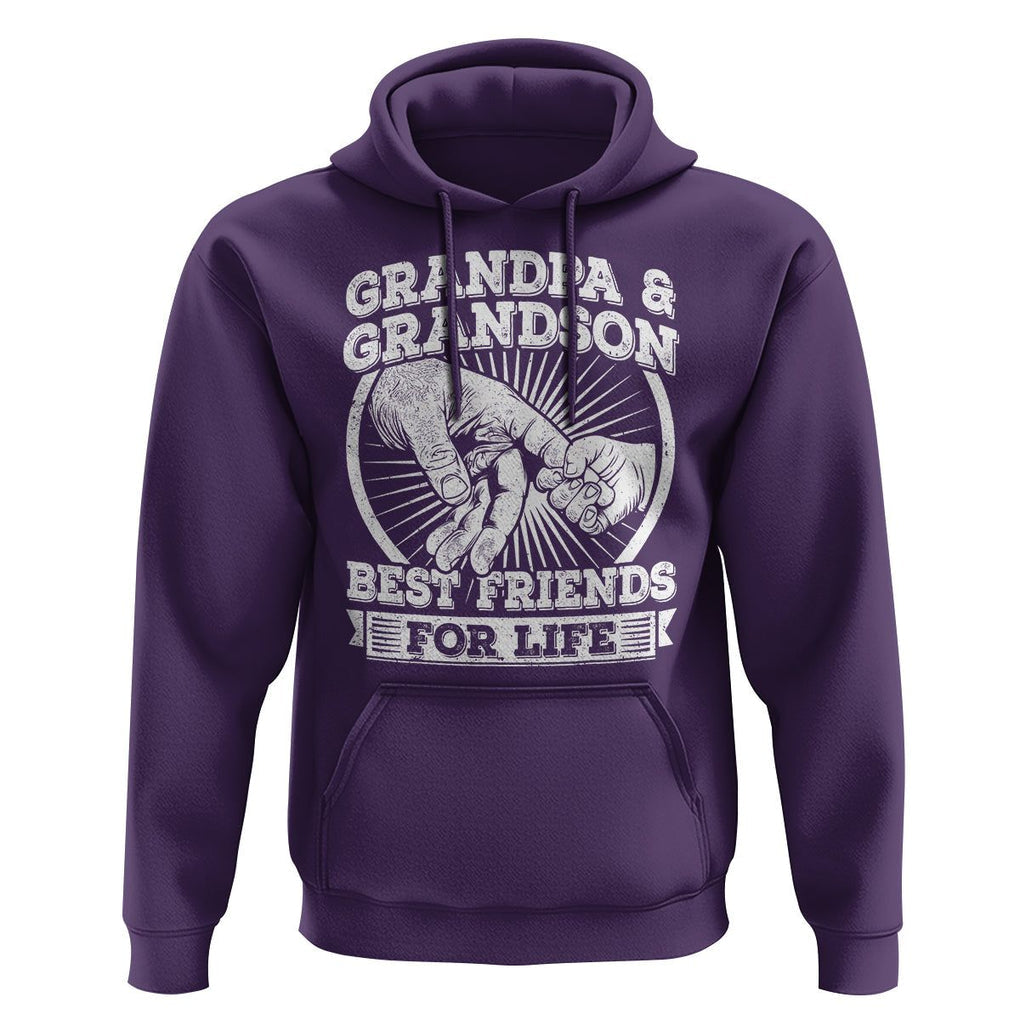 Father's Day Hoodie Grandpa Grandson Best Friend for Life TS09 Purple Print Your Wear
