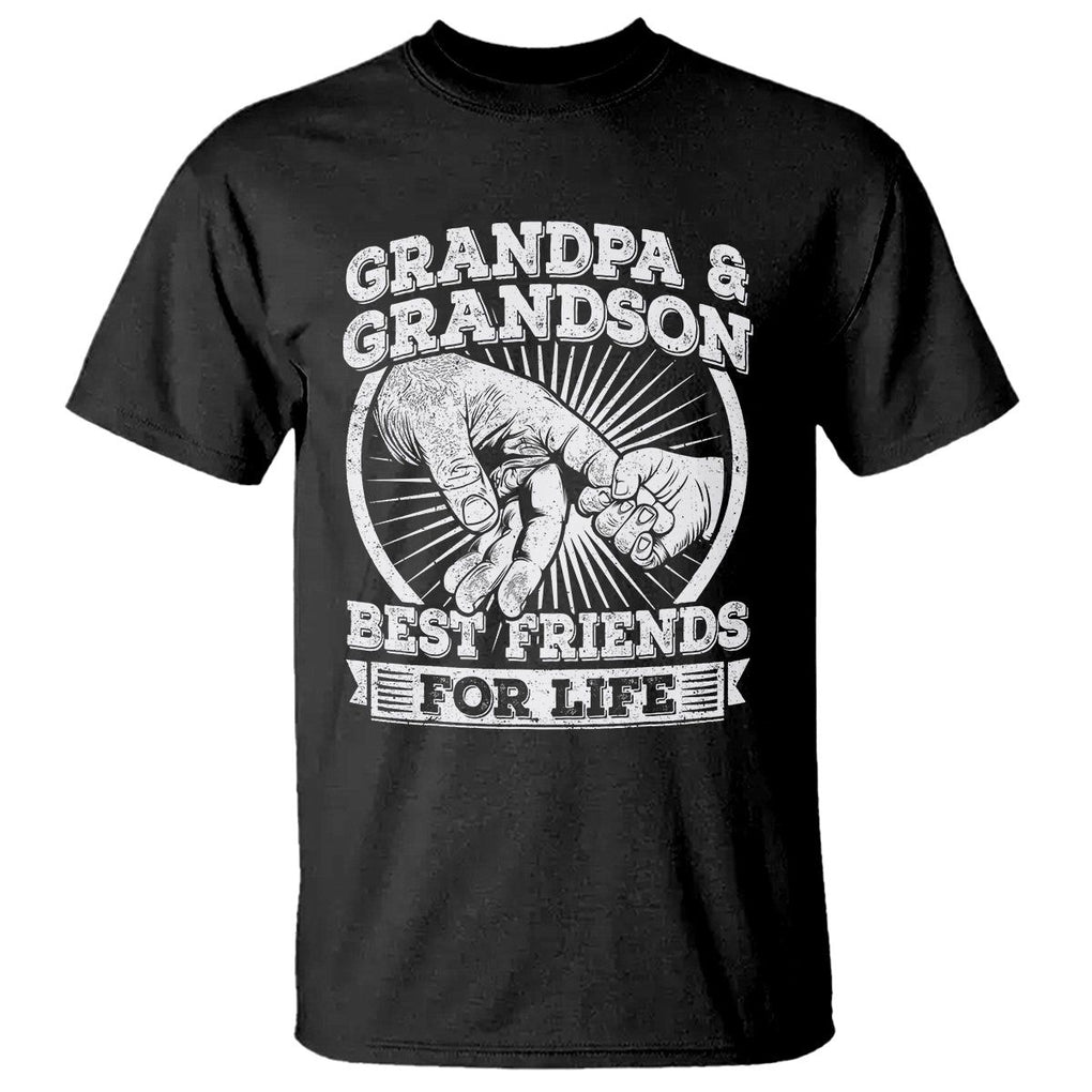 Father's Day T Shirt Grandpa Grandson Best Friend for Life TS09 Black Print Your Wear