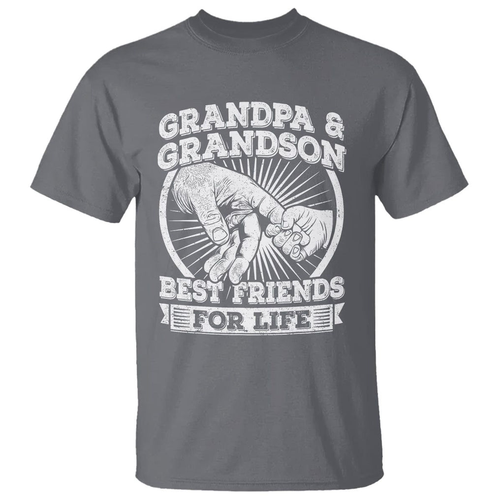 Father's Day T Shirt Grandpa Grandson Best Friend for Life TS09 Charcoal Print Your Wear