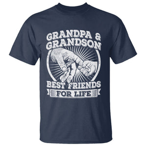 Father's Day T Shirt Grandpa Grandson Best Friend for Life TS09 Navy Print Your Wear