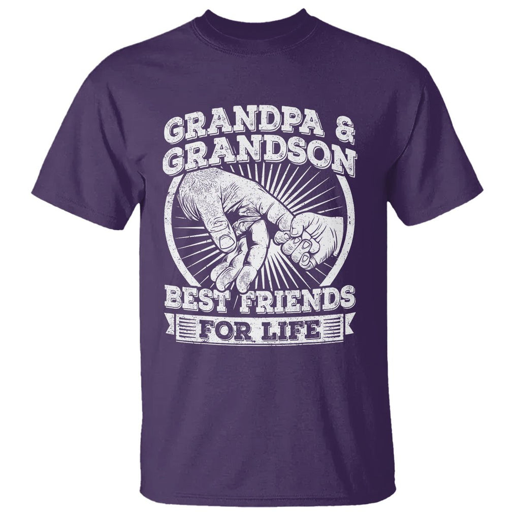 Father's Day T Shirt Grandpa Grandson Best Friend for Life TS09 Purple Print Your Wear