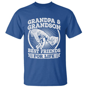 Father's Day T Shirt Grandpa Grandson Best Friend for Life TS09 Royal Blue Print Your Wear