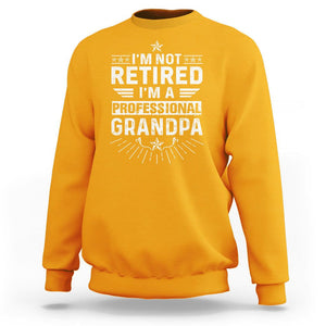 Grandpa Retirement Sweatshirt I'm Not Retired I'm A Professional Grandpa Father's Day TS09 Gold Print Your Wear