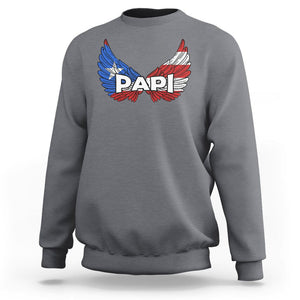Papi Puerto Rican Father's Day Sweatshirt TS09 Charcoal Print Your Wear