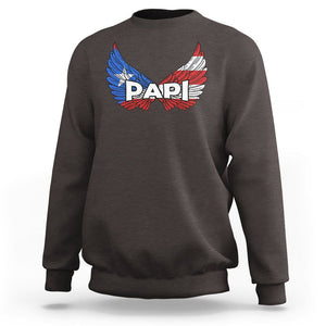 Papi Puerto Rican Father's Day Sweatshirt TS09 Dark Chocolate Print Your Wear