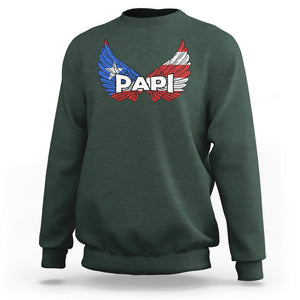 Papi Puerto Rican Father's Day Sweatshirt TS09 Dark Forest Green Print Your Wear