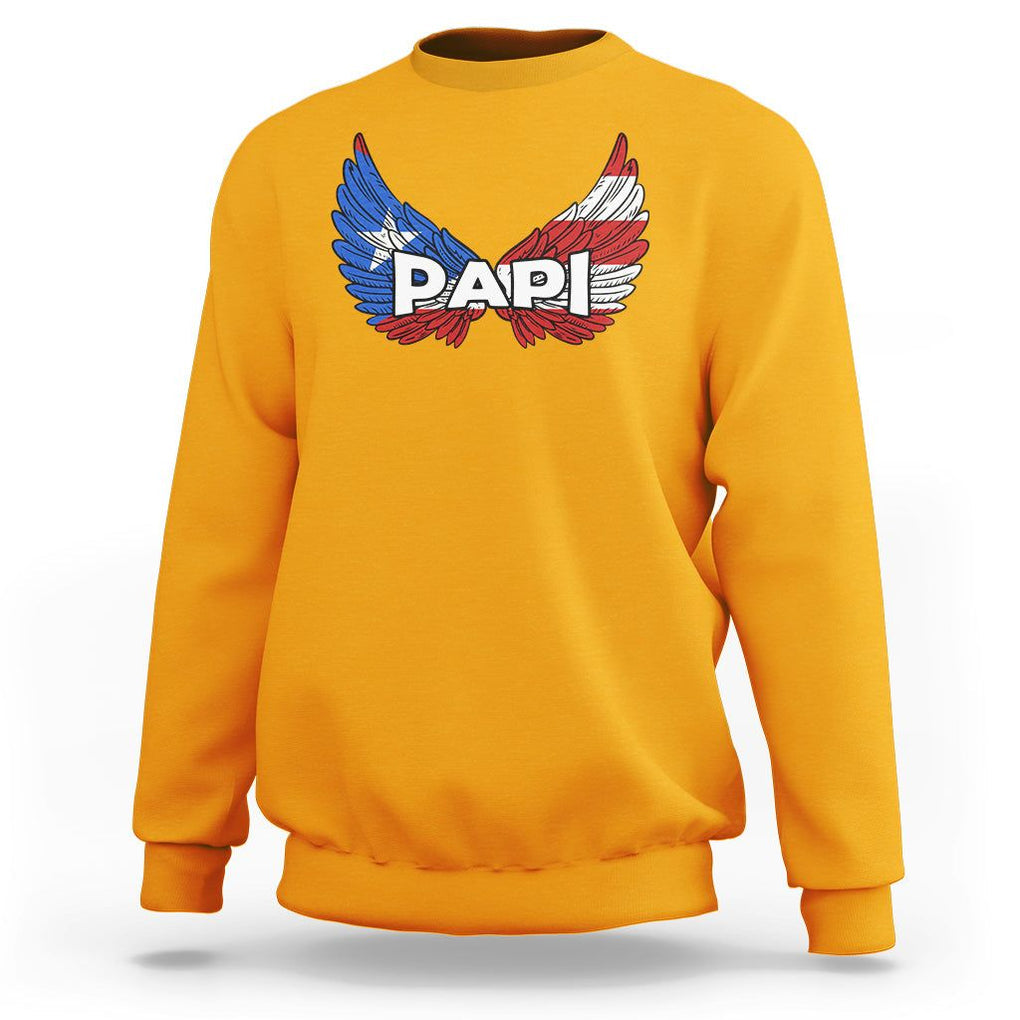 Papi Puerto Rican Father's Day Sweatshirt TS09 Gold Print Your Wear