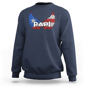 Papi Puerto Rican Father's Day Sweatshirt TS09 Navy Print Your Wear