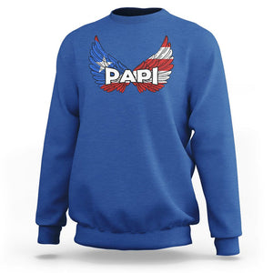 Papi Puerto Rican Father's Day Sweatshirt TS09 Royal Blue Print Your Wear