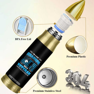Gifts For Dad Bullet Tumbler I'm A Dad Grandpa And A Veteran Nothing Scares Me TS09 Print Your Wear