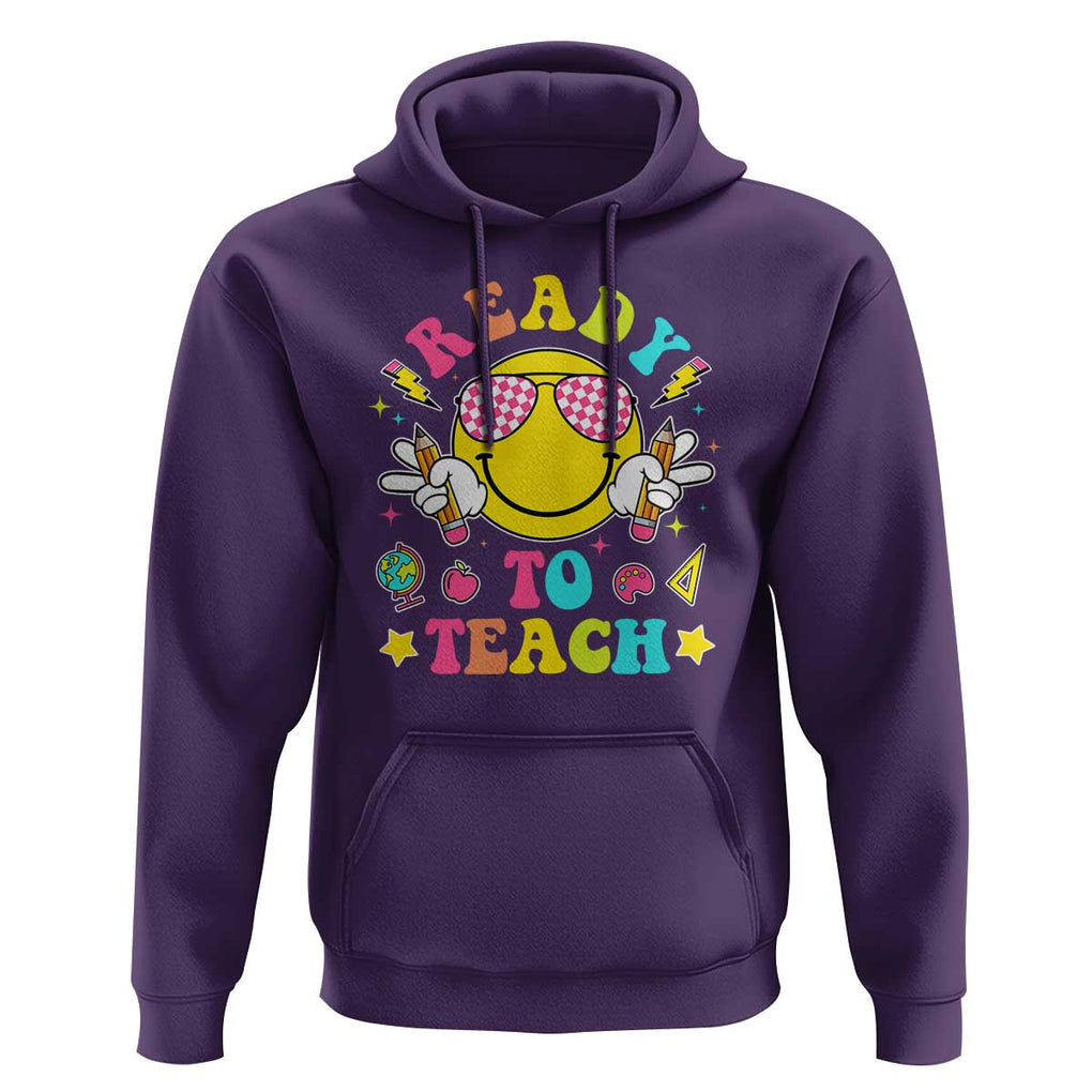 Funny Ready To Teach Teacher Back To School Hoodie TS09 Purple Print Your Wear