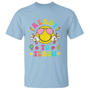 Funny Ready To Teach Teacher Back To School T Shirt TS09 Light Blue Print Your Wear