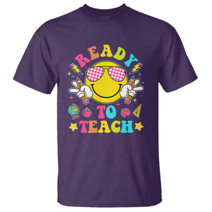 Funny Ready To Teach Teacher Back To School T Shirt TS09 Purple Print Your Wear