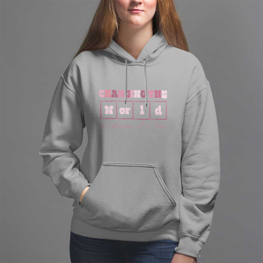 Teacher Hoodie Changing The World One Phoneme At A Time TS09 Sport Gray Print Your Wear