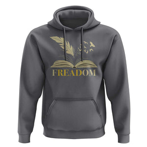 Book Lover Hoodie Reading Freadom Against Book Bans TS09 Charcoal Print Your Wear