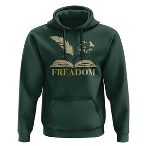 Book Lover Hoodie Reading Freadom Against Book Bans TS09 Dark Forest Green Print Your Wear