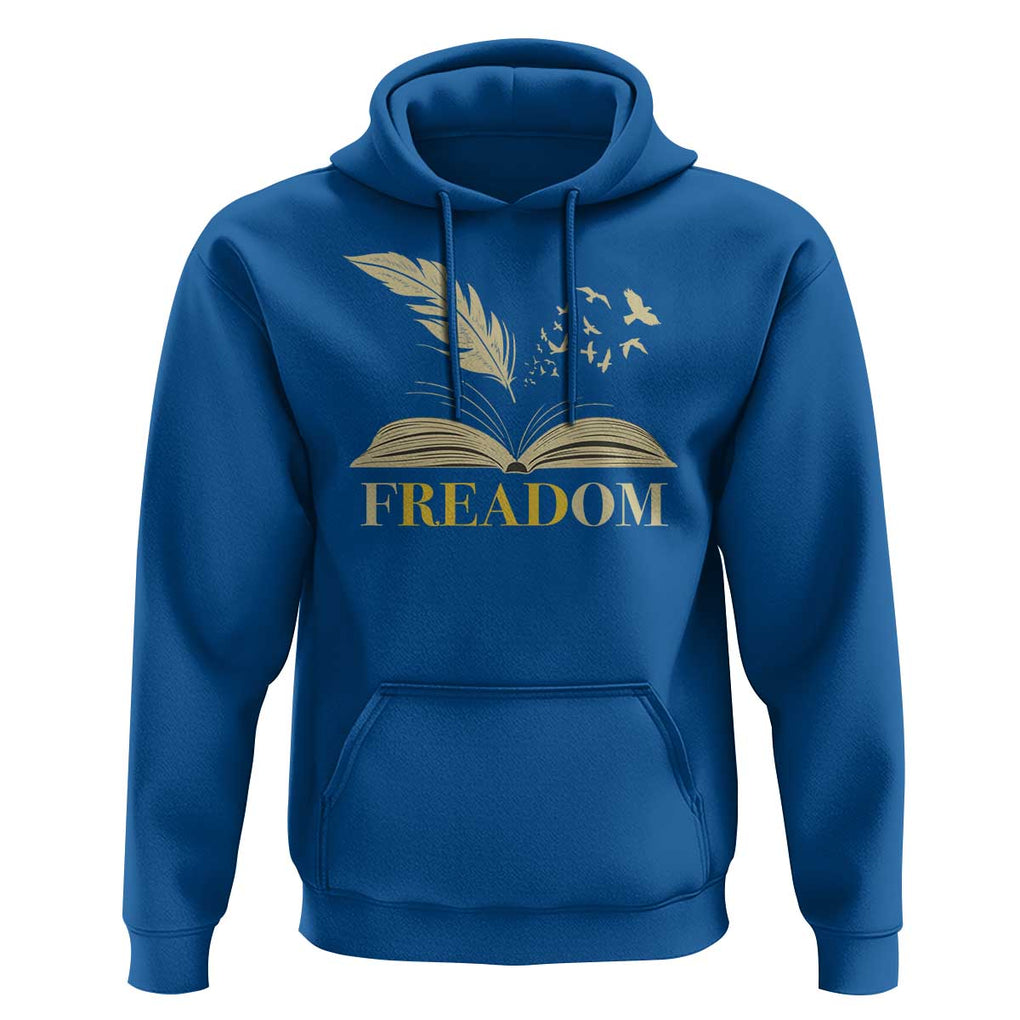 Book Lover Hoodie Reading Freadom Against Book Bans TS09 Royal Blue Print Your Wear