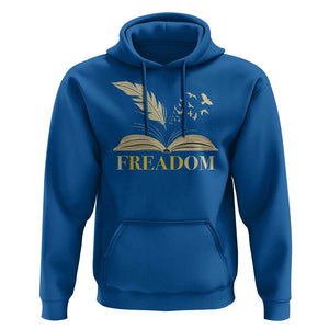 Book Lover Hoodie Reading Freadom Against Book Bans TS09 Royal Blue Print Your Wear