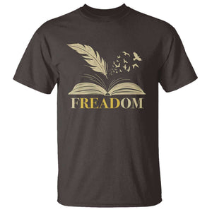 Book Lover T Shirt Reading Freadom Against Book Bans TS09 Dark Chocolate Print Your Wear