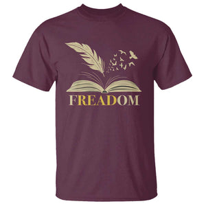 Book Lover T Shirt Reading Freadom Against Book Bans TS09 Maroon Print Your Wear