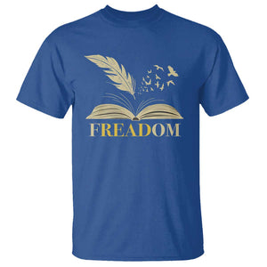 Book Lover T Shirt Reading Freadom Against Book Bans TS09 Royal Blue Print Your Wear