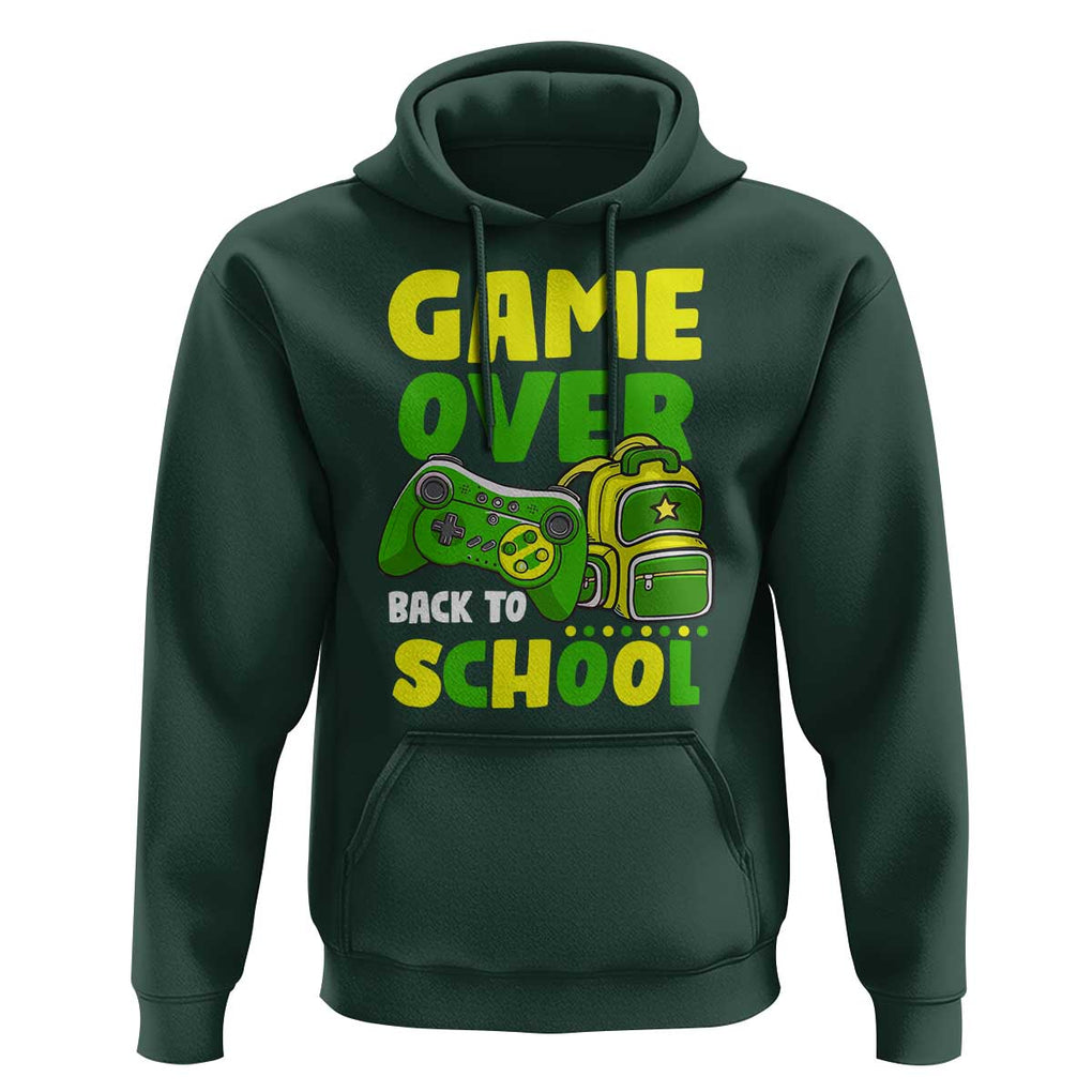 Funny Game Over Back To School Hoodie TS09 Dark Forest Green Print Your Wear
