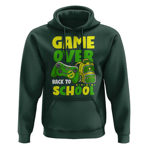 Funny Game Over Back To School Hoodie TS09 Dark Forest Green Print Your Wear