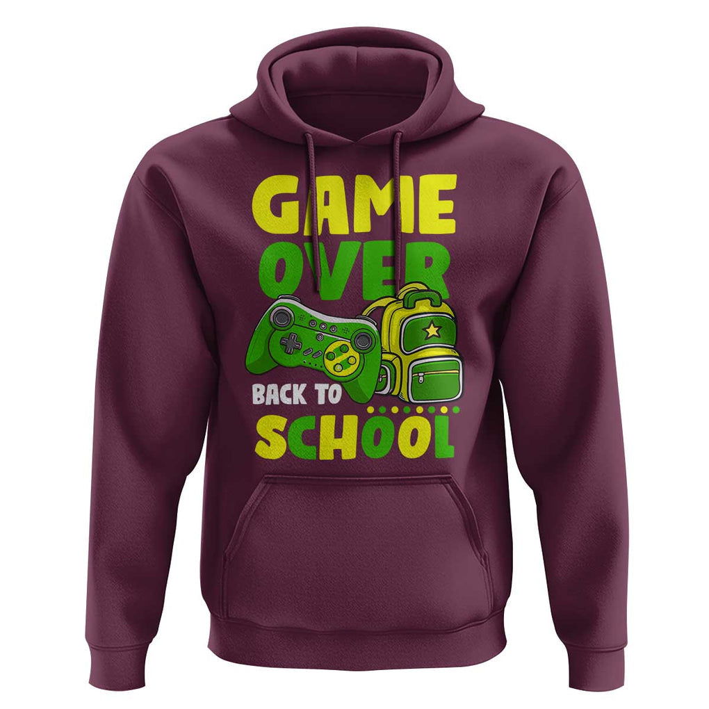 Funny Game Over Back To School Hoodie TS09 Maroon Print Your Wear