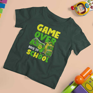 Funny Game Over Back To School T Shirt For Kid TS09 Dark Forest Green Print Your Wear