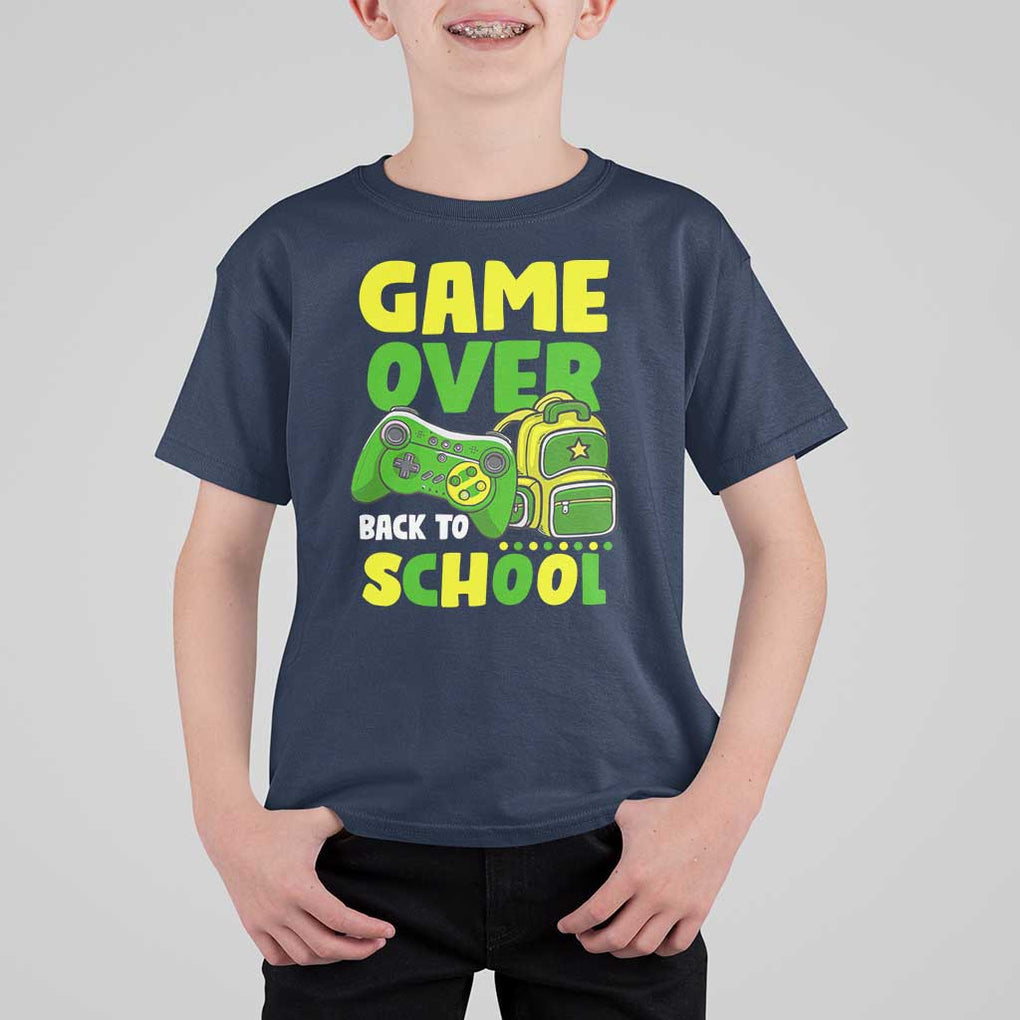 Funny Game Over Back To School T Shirt For Kid TS09 Navy Print Your Wear