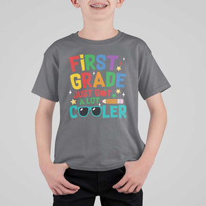 Funny First Grade T Shirt For Kid Just Got A Lot Cooler TS09 Charcoal Print Your Wear