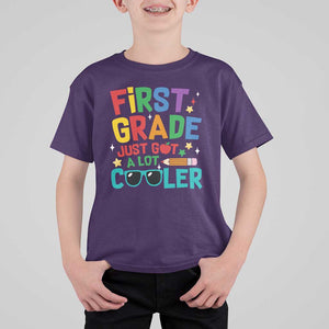 Funny First Grade T Shirt For Kid Just Got A Lot Cooler TS09 Purple Print Your Wear