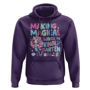 Kindergarten Mermaid Unicorn Hoodie Making Magical Waves In Kindergarten TS09 Purple Print Your Wear