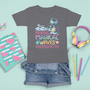 Kindergarten Mermaid T Shirt For Kid Making Magical Waves In Kindergarten TS09 Charcoal Print Your Wear