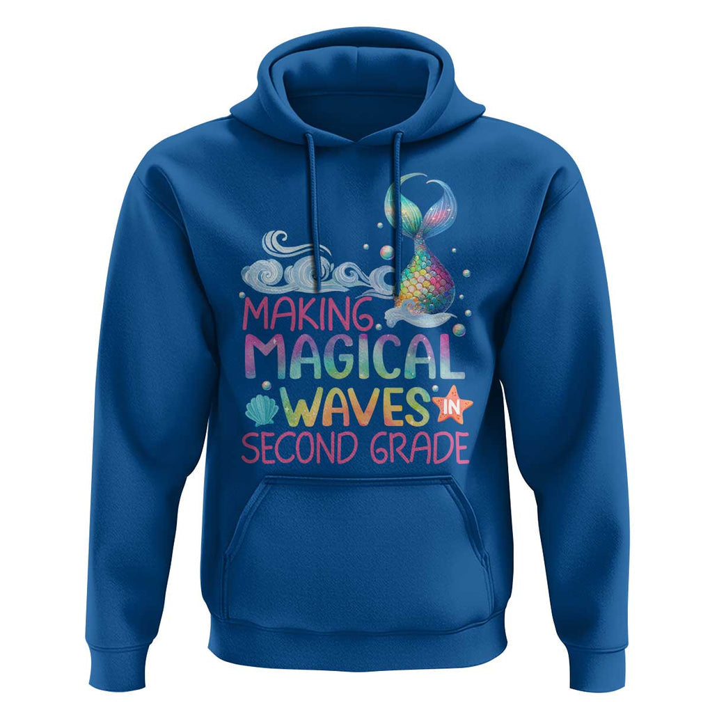 2nd Grade Mermaid Hoodie Making Magical Waves In Second Grade TS09 Royal Blue Print Your Wear