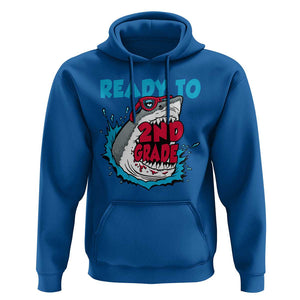 Funny Shark Ready To Attack 2nd Grade Hoodie TS09 Royal Blue Print Your Wear