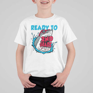 Funny Shark Ready To Attack 2nd Grade T Shirt For Kid TS09 White Print Your Wear