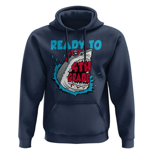 Funny Shark Ready To Attack 4th Grade Hoodie TS09 Navy Print Your Wear