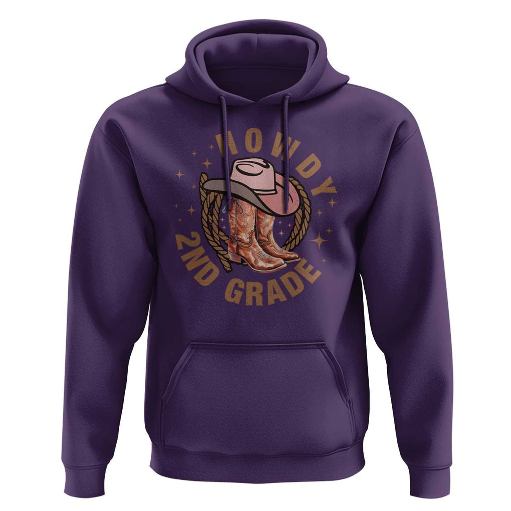 Funny Howdy 2nd Grade Cowboy Hoodie TS09 Purple Print Your Wear