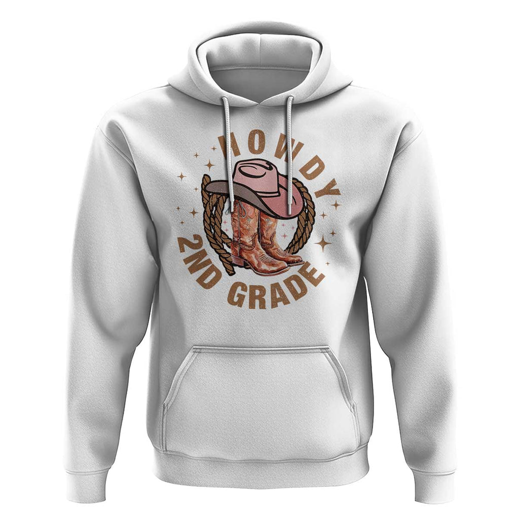 Funny Howdy 2nd Grade Cowboy Hoodie TS09 White Print Your Wear