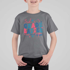 3rd Grade Baseball Player T Shirt For Kid Batter Up Back To School TS09 Charcoal Print Your Wear