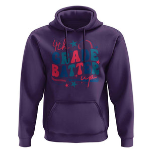 4th Grade Baseball Player Hoodie Batter Up Back To School TS09 Purple Print Your Wear