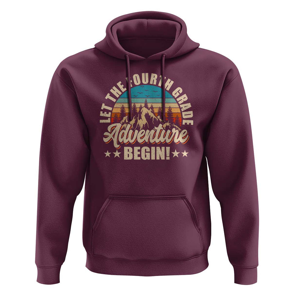 Let The 4th Grade Adventure Begin Hoodie TS09 Maroon Print Your Wear
