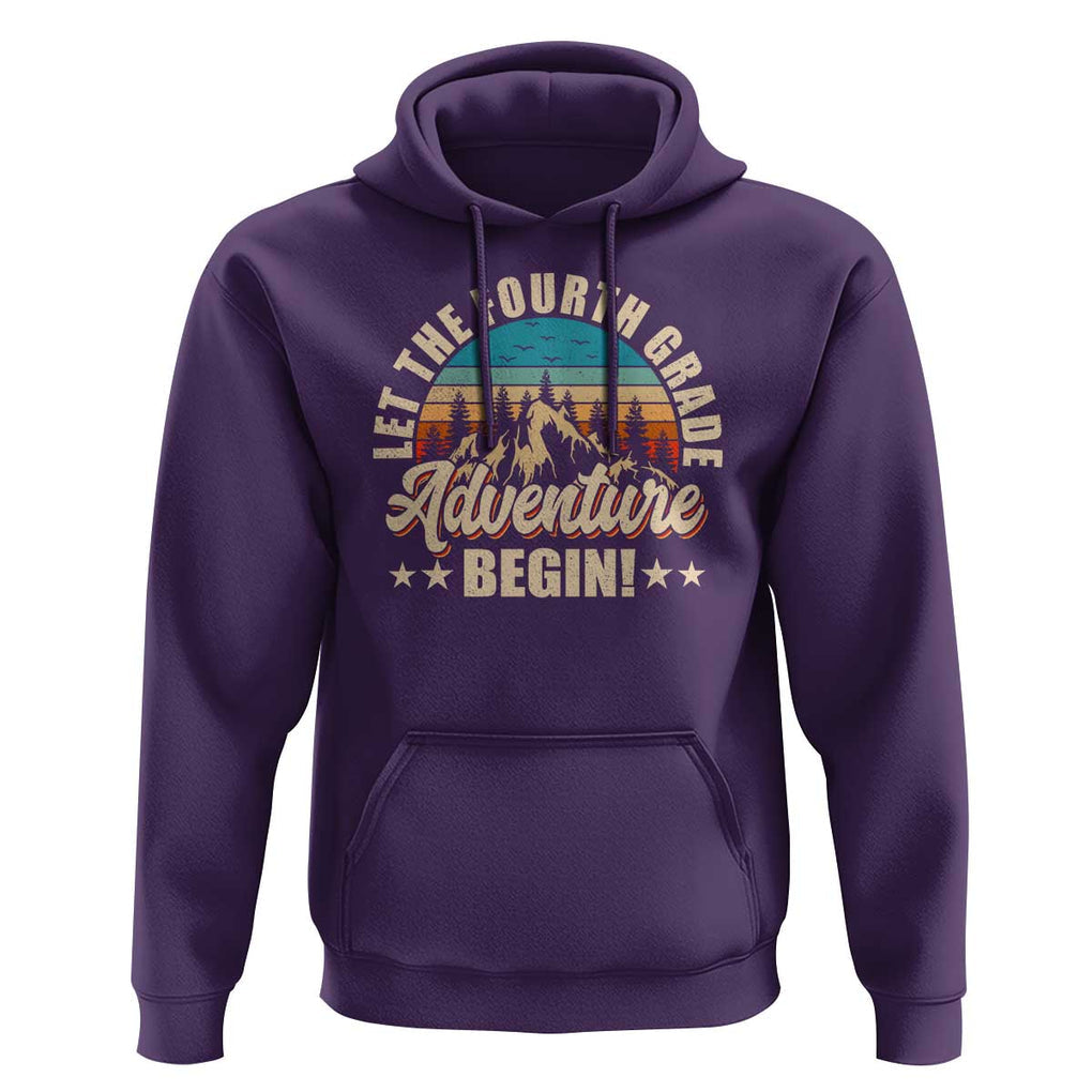 Let The 4th Grade Adventure Begin Hoodie TS09 Purple Print Your Wear
