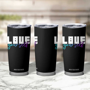 Love Yourself Semicolon Suicide Prevention Tumbler Cup TS09 Print Your Wear