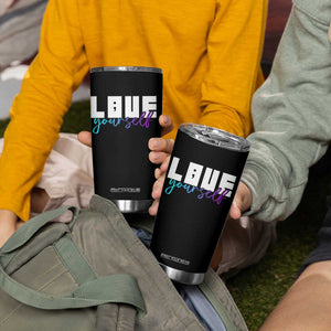 Love Yourself Semicolon Suicide Prevention Tumbler Cup TS09 Print Your Wear