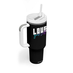 Love Yourself Semicolon Suicide Prevention Tumbler With Handle TS09 Print Your Wear