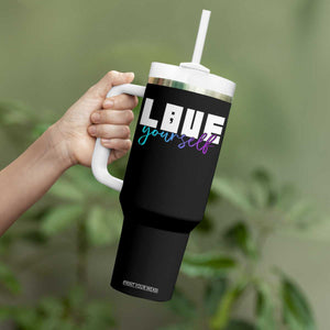 Love Yourself Semicolon Suicide Prevention Tumbler With Handle TS09 Print Your Wear