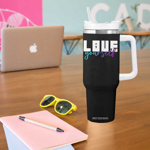 Love Yourself Semicolon Suicide Prevention Tumbler With Handle TS09 Print Your Wear